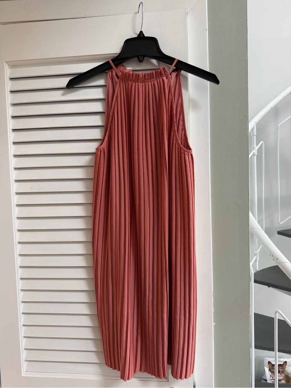 Banana Republic Pleated Halter Dress - Dusty Rose
